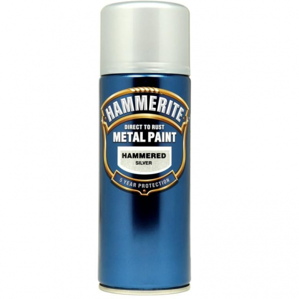 Purškiami apsauginiai metalo dažai HAMMERITE Smooth, 400ml sidabrinė sp. Purškiami apsauginiai metalo dažai HAMMERITE Smooth, 400ml sidabrinė sp.