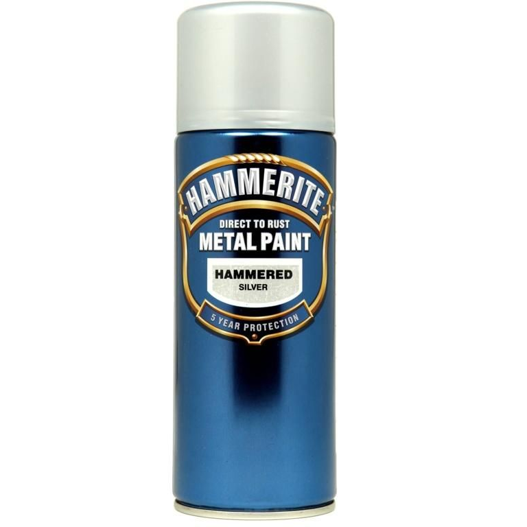 Purškiami apsauginiai metalo dažai HAMMERITE Smooth, 400ml sidabrinė sp. Purškiami apsauginiai metalo dažai HAMMERITE Smooth, 400ml sidabrinė sp.