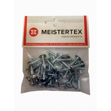Savisriegiai su grąžteliu į metalą MEISTERTEX, 4,2x19mm 50vnt