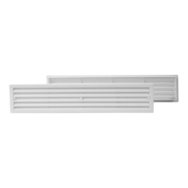 Ventiliacinės durų grotelės EUROPLAST VR459, 450x92mm balta sp.