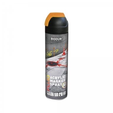 Aerozoliniai konstrukcijų žymėjimo dažai BIODUR, 500ml oranžiniai sp.