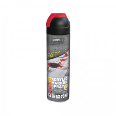 Aerozoliniai konstrukcijų žymėjimo dažai BIODUR, 500ml raudona sp.