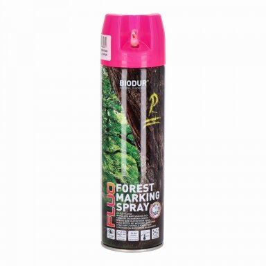 Aerozoliniai ženklinimo dažai BIODUR Forest Marking Spray, 500ml rožinė sp.