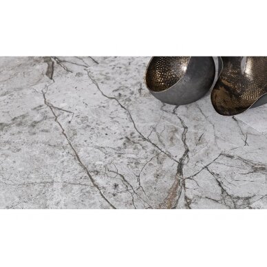 Akmens masės plytelės Marble Skin Grey Matt, 59,8x119,8 cm 2