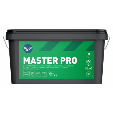Sienų dangų ir tapetų klijai KIILTO Master Pro, 5l Sienų dangų ir tapetų klijai KIILTO Master Pro, 5l