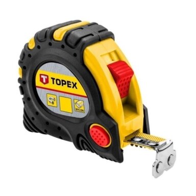 Ruletė su magnetu TOPEX 27C345, 25mm 5m Ruletė su magnetu TOPEX 27C345, 25mm 5m