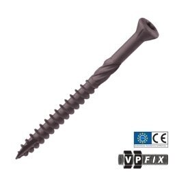 Medsraigtis terasoms lauko darbams VPFIX Torx OD C4, 5x80/50 200vnt ruda sp. Medsraigtis terasoms lauko darbams VPFIX Torx OD C4, 5x80/50 200vnt ruda sp.