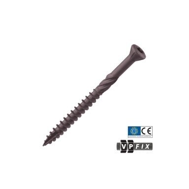 Medsraigtis terasoms lauko darbams VPFIX Torx OD C4, 5x80/50 200vnt ruda sp. Medsraigtis terasoms lauko darbams VPFIX Torx OD C4, 5x80/50 200vnt ruda sp.