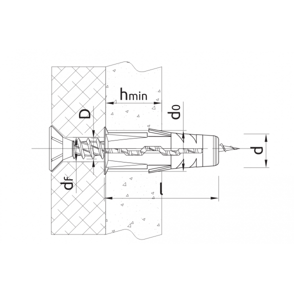 Kaištis su medsraigčiu RAWLPLUG R-S10-UNO-05, 5x24mm 1 Kaištis su medsraigčiu RAWLPLUG R-S10-UNO-05, 5x24mm 1