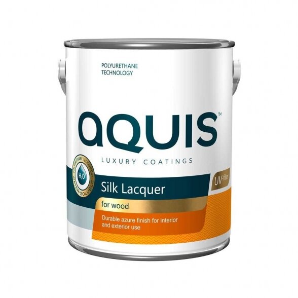 Medienos lakas AQUIS Silk Lacquer, 650ml makadamijos sp.