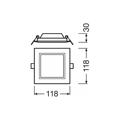 LED panelė LEDVANCE Slim SQ105, 6W