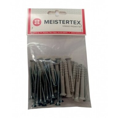 Kaištis su įsukamu medsraigčiu 6x80mm MEISTERTEX (10vnt)