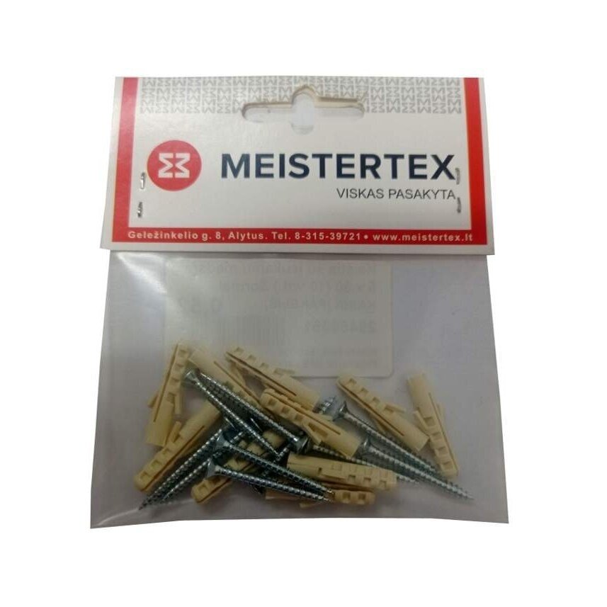 Kaištis su įsukamu medsraigčiu Sormat 6x32mm MEISTERTEX (10vnt)
