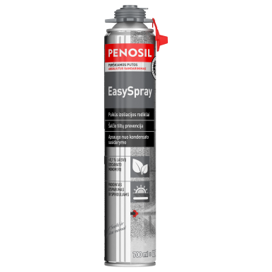 Purškiamos pistoletinės termoizoliacinės putos PENOSIL EasySpray, 700ml Purškiamos pistoletinės termoizoliacinės putos PENOSIL EasySpray, 700ml