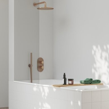 702.61RGB Dušo galvutės išvadas, Rose Gold Brushed