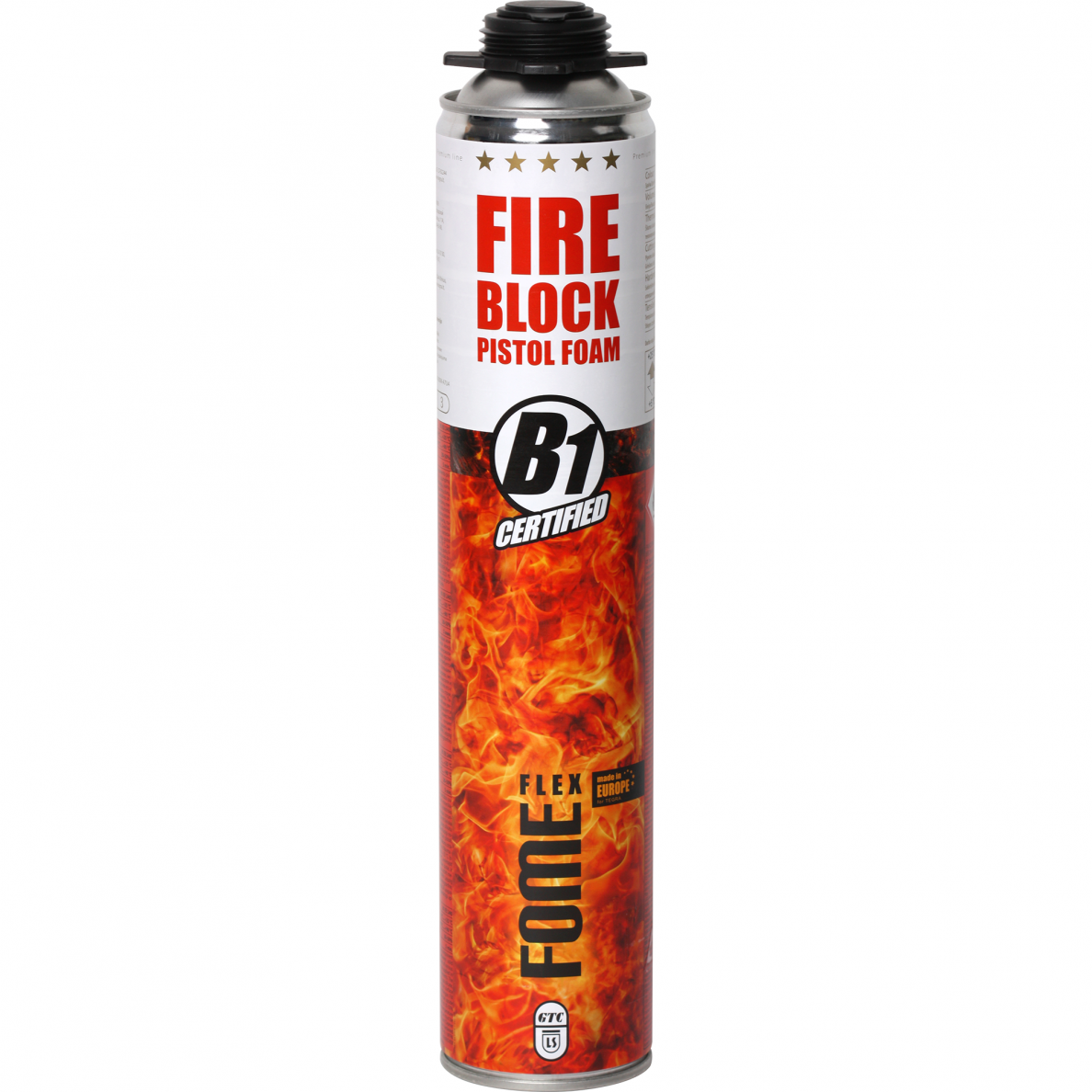 Priešgaisrinės montavimo putos FOME FLEX FireBlock Pistol, 750ml Priešgaisrinės montavimo putos FOME FLEX FireBlock Pistol, 750ml
