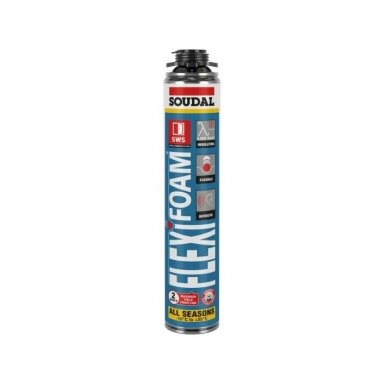 Izoliacinės putos SOUDAL Flexifoam Gun, 750ml Izoliacinės putos SOUDAL Flexifoam Gun, 750ml