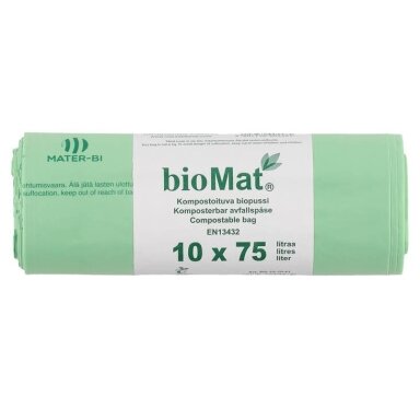 Šiukšlių maišai BIOMAT 605908, 75l 10vnt. Šiukšlių maišai BIOMAT 605908, 75l 10vnt.