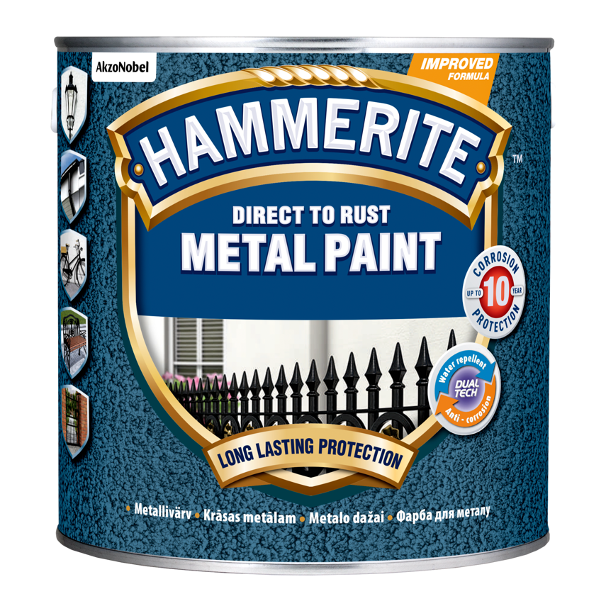 Metalo dažai HAMMERITE Hammered, 750ml žalia sp. Metalo dažai HAMMERITE Hammered, 750ml žalia sp.