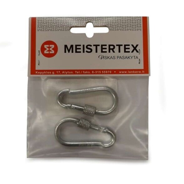Užsukamas lyno karabinas 7x70mm MEISTERTEX (2vnt) Užsukamas lyno karabinas 7x70mm MEISTERTEX (2vnt)