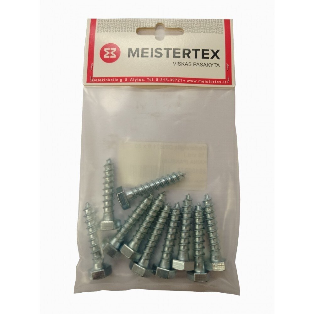 Medsraigčiai DIN571 8x40mm MEISTERTEX (10vnt.) Medsraigčiai DIN571 8x40mm MEISTERTEX (10vnt.)