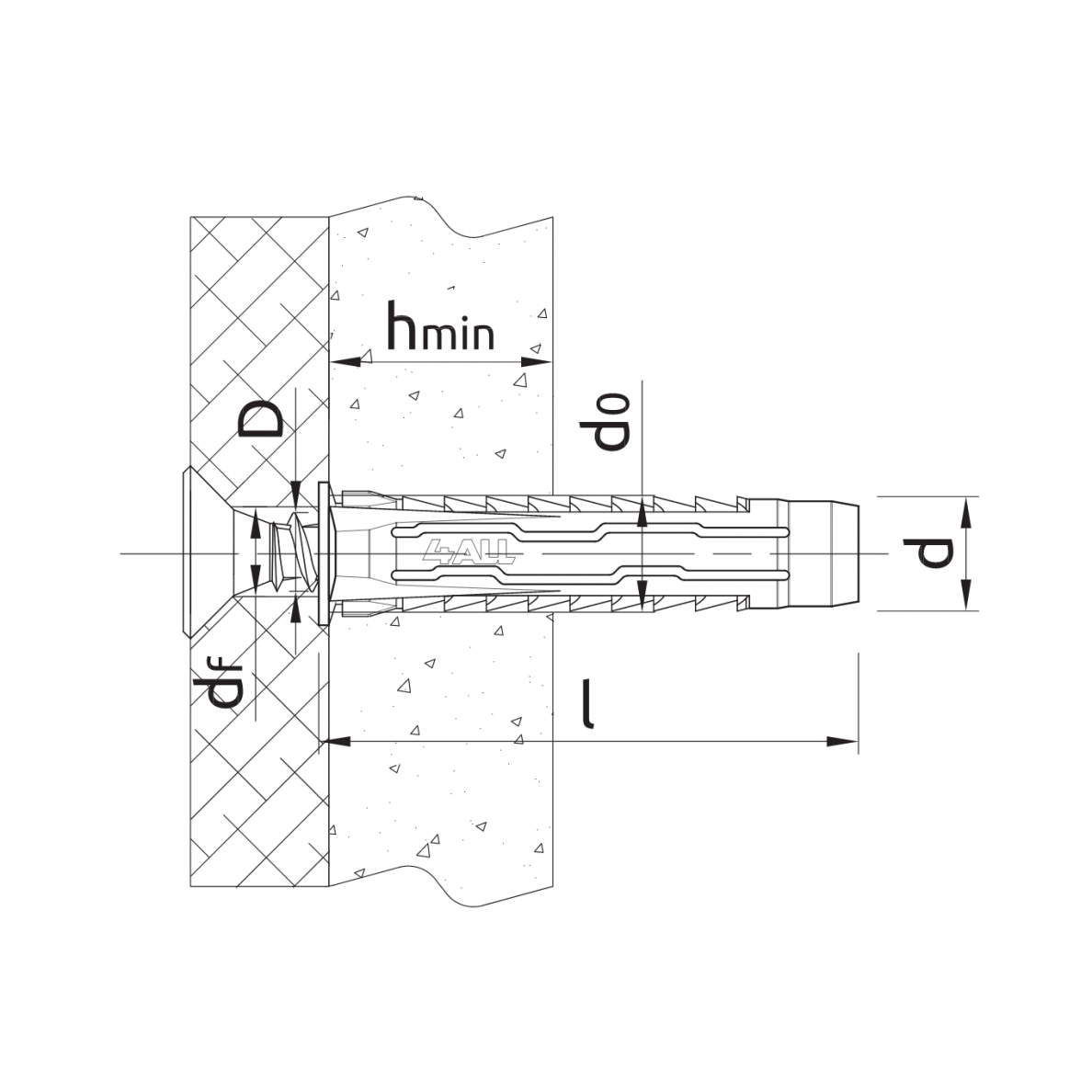 8x65mm UNIVERSALUS KAIŠTIS SU MEDSRAIGČIU R-S10-4ALL-08L+/6 (6vnt) 2