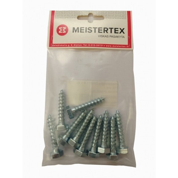 Medsraigčiai DIN571 8x60mm MEISTERTEX (10vnt.) Medsraigčiai DIN571 8x60mm MEISTERTEX (10vnt.)