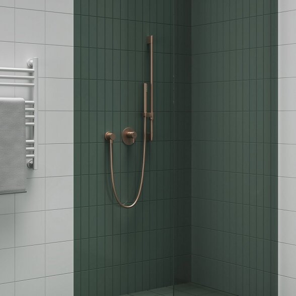 974.60RGB Dušo stovas Chrome su reguliuojamu laikikliu 70 cm, Rose Gold Brushed 2