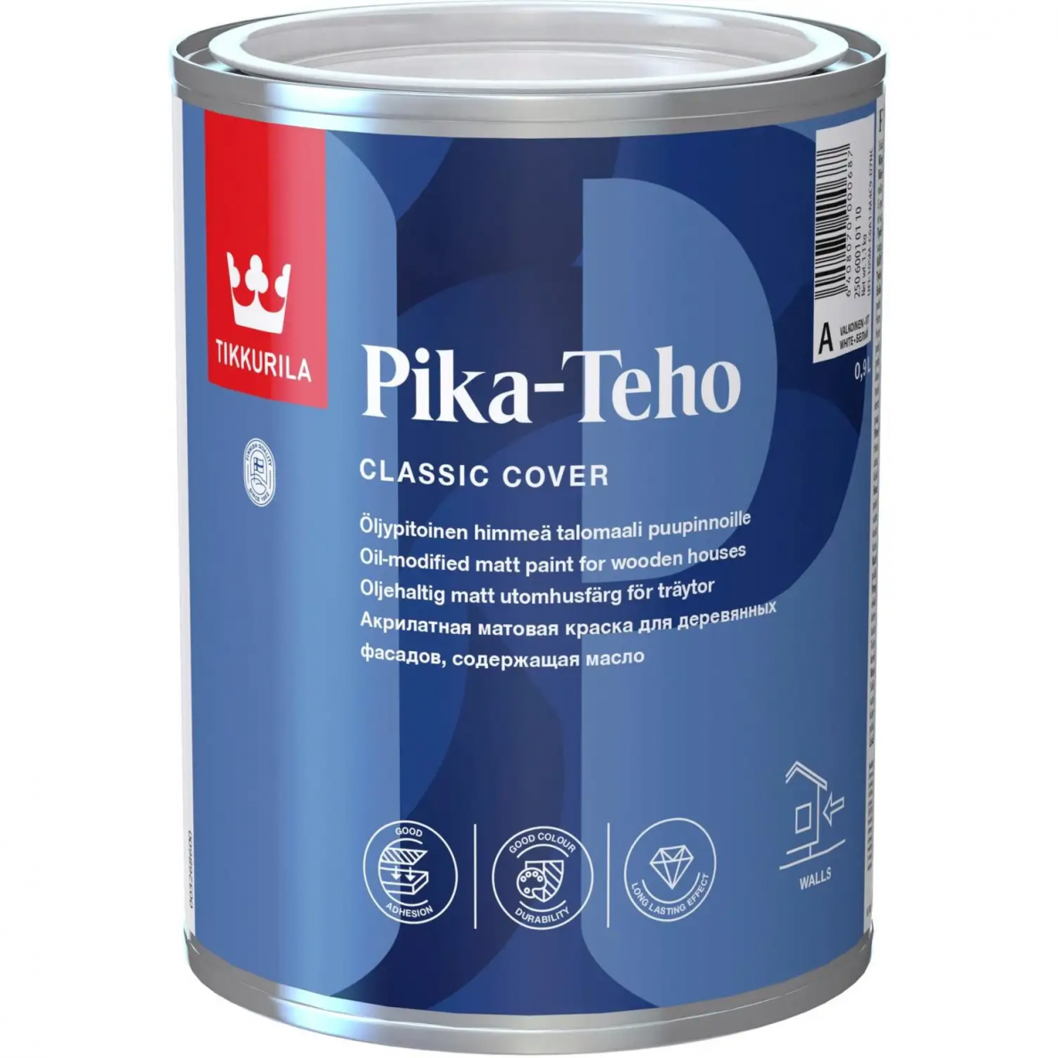 Medienos dažai TIKKURILA Pika Teho C bazė, 0,9l bespalviai Medienos dažai TIKKURILA Pika Teho C bazė, 0,9l bespalviai