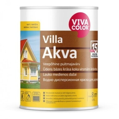Dažai medienai VIVACOLOR Villa Akva C bazė, 0,9l skaidri sp. Dažai medienai VIVACOLOR Villa Akva C bazė, 0,9l skaidri sp.
