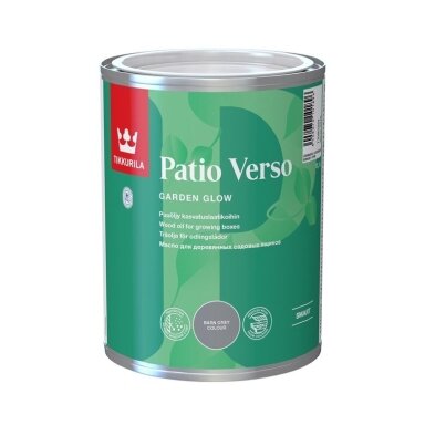 Aliejus medienai TIKKURILA Patio Verso, 0,9l pilka sp. Aliejus medienai TIKKURILA Patio Verso, 0,9l pilka sp.