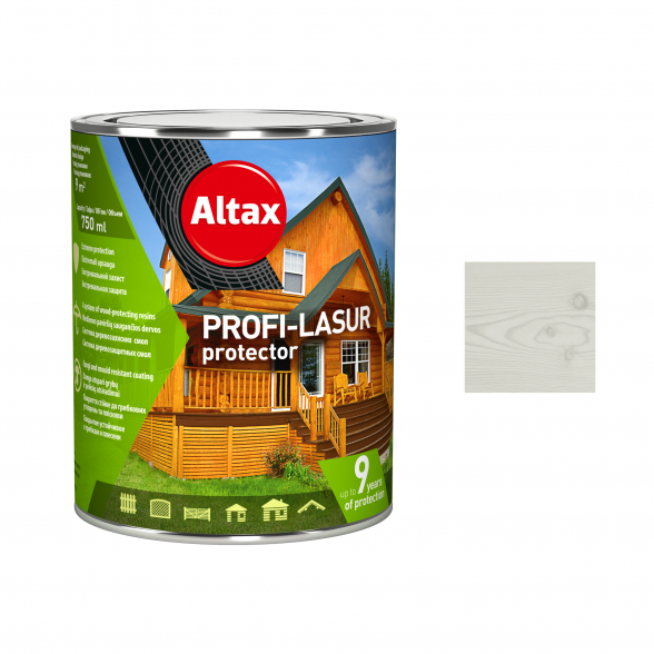 Medienos impregnantas ALTAX Profi Lasur, 0,75l balta sp. Medienos impregnantas ALTAX Profi Lasur, 0,75l balta sp.