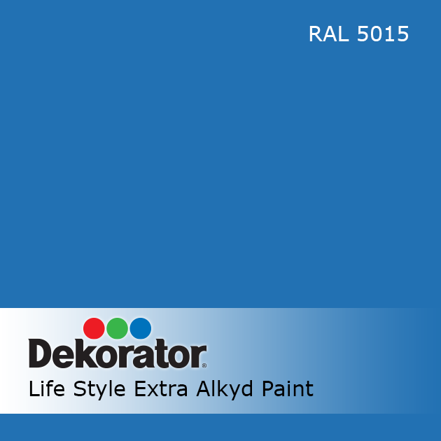Alkidinė emalė DEKORATOR Extra, 0,75l žydra sp. 1 Alkidinė emalė DEKORATOR Extra, 0,75l žydra sp. 1