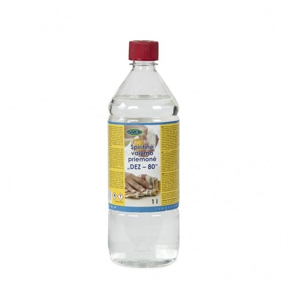 Spiritinė valymo priemonė SAVEX DEZ-80, 1l Spiritinė valymo priemonė SAVEX DEZ-80, 1l