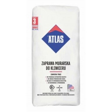 Klinkerio mūro mišinys ATLAS ZM-Antracytowo-391, 25kg juoda sp.