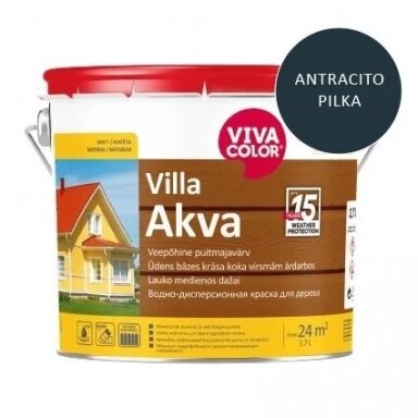 Dažai medienai VIVACOLOR Villa Akva 7016, 2,7l antracito pilka sp. Dažai medienai VIVACOLOR Villa Akva 7016, 2,7l antracito pilka sp.