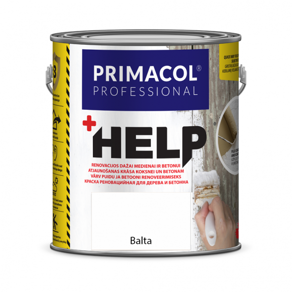 Renovaciniai dažai PRIMACOL Help, 2,5l balta sp.