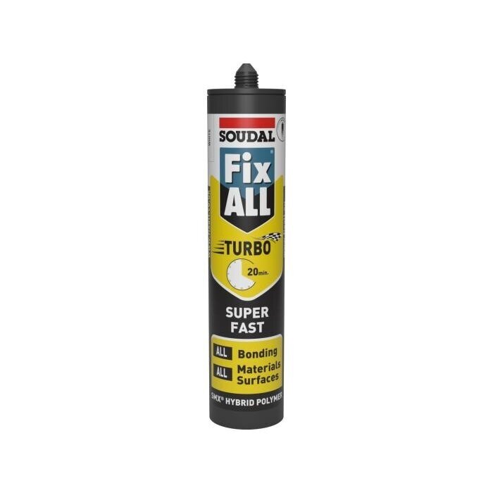 Klijai SOUDAL Fix All Turbo, 290ml pilki Klijai SOUDAL Fix All Turbo, 290ml pilki