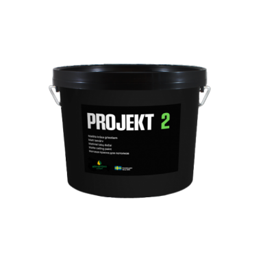 Lubų dažai PROJEKT 2, 3l balta sp.