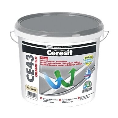 Plytelių tarpų glaistas CERESIT CE43, 5kg pilkas (13) Plytelių tarpų glaistas CERESIT CE43, 5kg pilkas (13)