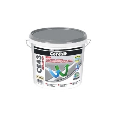 Plytelių tarpų glaistas CERESIT CE43, 5kg pilkas (07) Plytelių tarpų glaistas CERESIT CE43, 5kg pilkas (07)