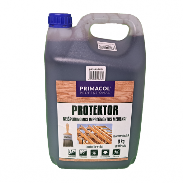 Medienos antiseptikas PRIMACOL Protector, 5l palisanderio sp.