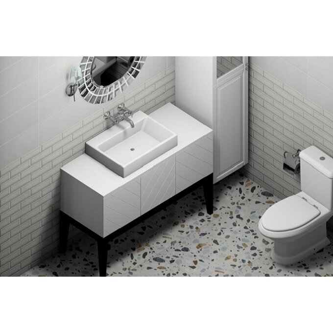Akmens masės plytelės Crisp XL White, 60x60 cm 2