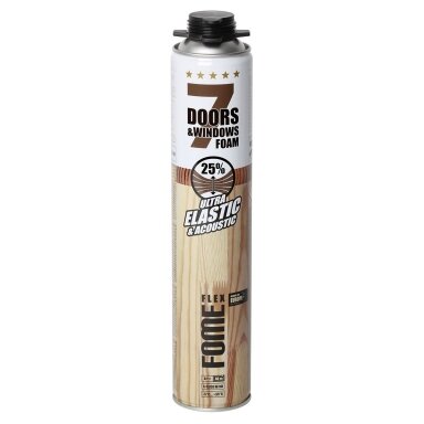 Montavimo putos FOME FLEX Doors and Windows Elastic Postol Foam, 750ml Montavimo putos FOME FLEX Doors and Windows Elastic Postol Foam, 750ml