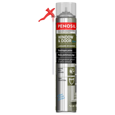 Sandarinimo putos PENOSIL Window & Door, 750ml žalia sp. Sandarinimo putos PENOSIL Window & Door, 750ml žalia sp.