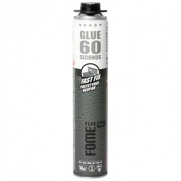 Klijavimo putos FOME FLEX 60 Seconds Fast Fix Adhesive Foam, 850ml Klijavimo putos FOME FLEX 60 Seconds Fast Fix Adhesive Foam, 850ml