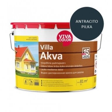 Dažai medienai VIVACOLOR Villa Akva 7016, 9l antracito pilka sp. Dažai medienai VIVACOLOR Villa Akva 7016, 9l antracito pilka sp.