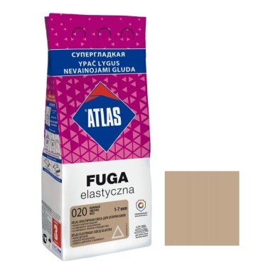 Elastingas glaistas plytelėms ATLAS 020, 5kg smėlinė sp.