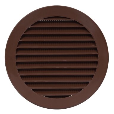 Ventiliacinės grotelės plastikinės EUROPLAST VR125B, Ø125mm ruda sp.