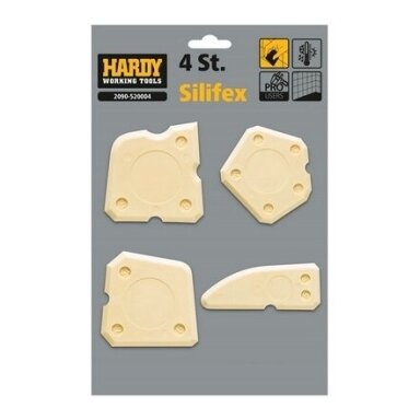 Silikoninių glaistyklių rinkinys HARDY Siliflex, 4 vnt Silikoninių glaistyklių rinkinys HARDY Siliflex, 4 vnt